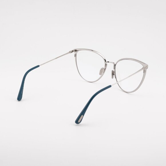 Tom Ford FT5840-B 087 Eyeglasses Turquoise 56mm Cat Eye Frame, Blue Light Block - Picture 5 of 10